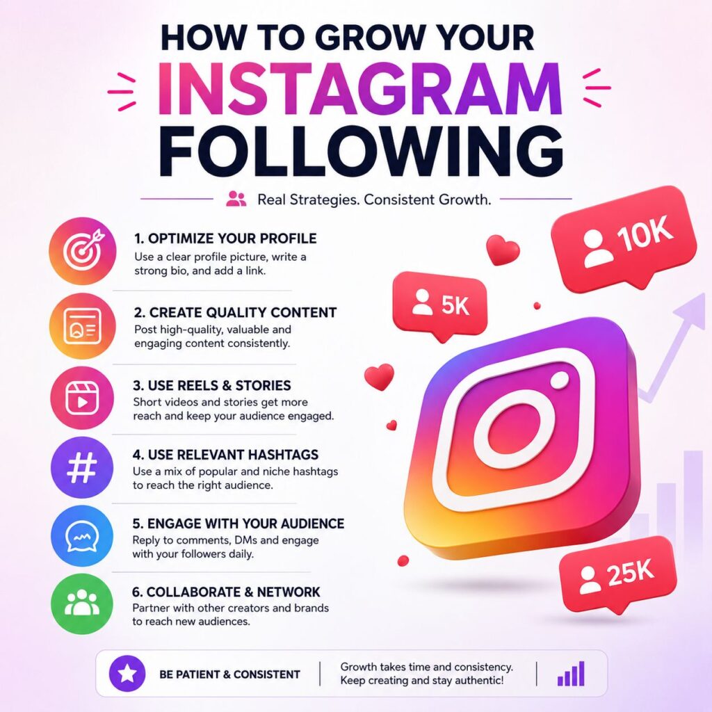 How to Grow Your Instagram Following instagram
